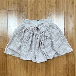 Free People Seersucker Skort with Tie Front